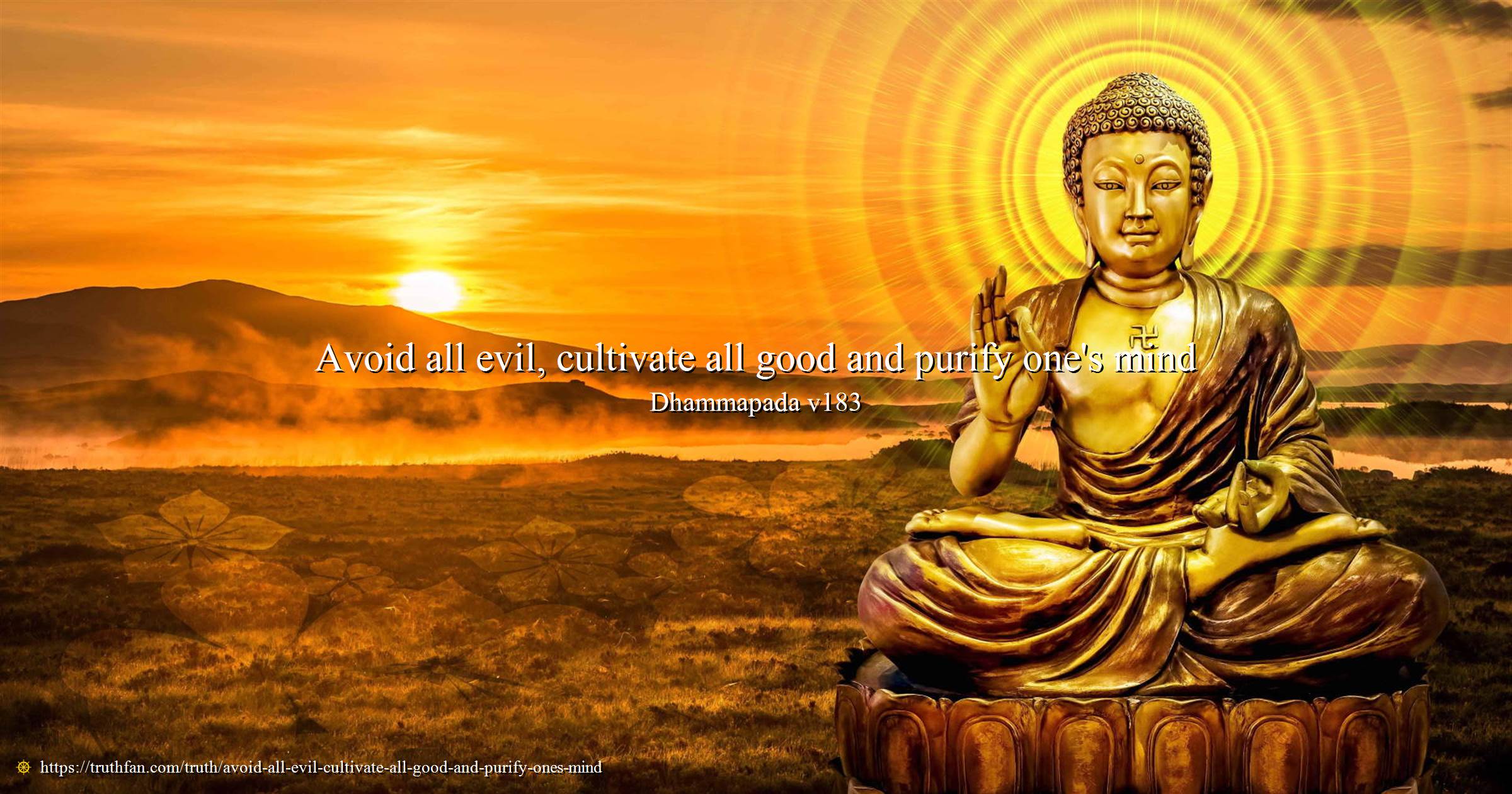 Avoid all evil, cultivate all good and purify one's mind - Truthfan.com